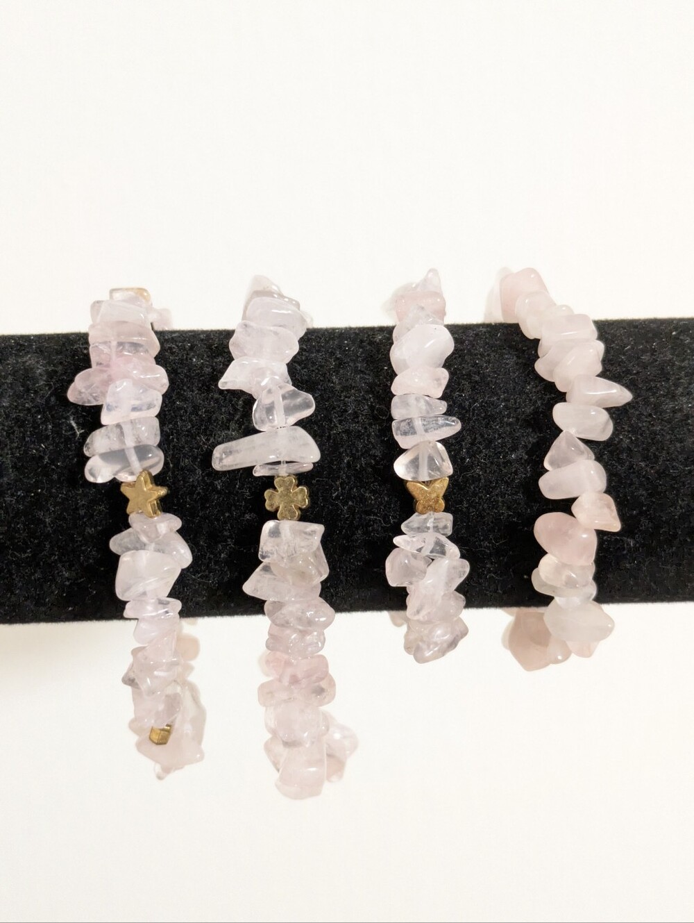 Rose Quartz Chips Elastic Bracelet